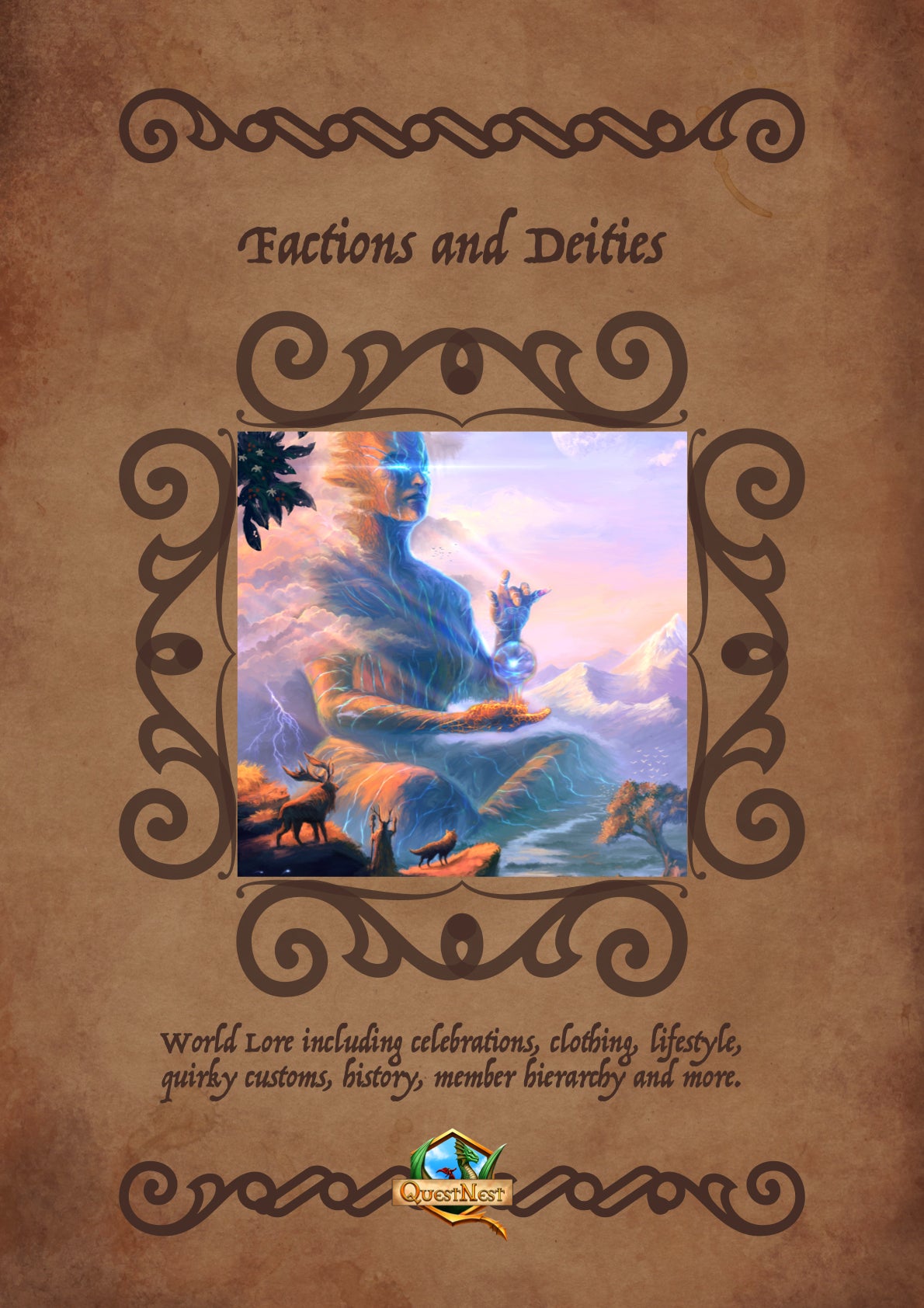 3 "good" Deities and 4 Factions