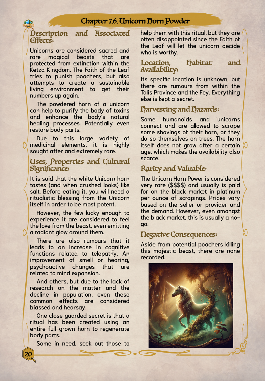 Herbs, Potions, Rituals and Effects