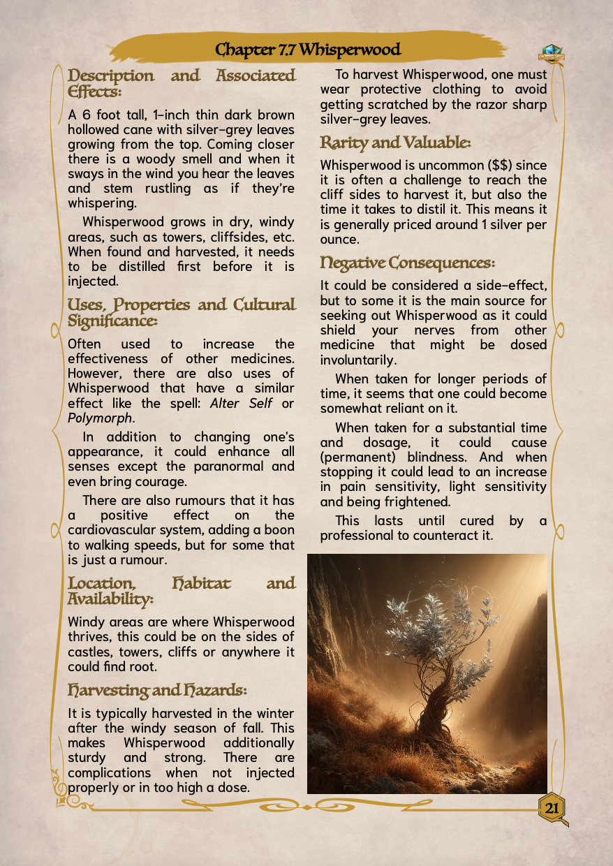 Herbs, Potions, Rituals and Effects
