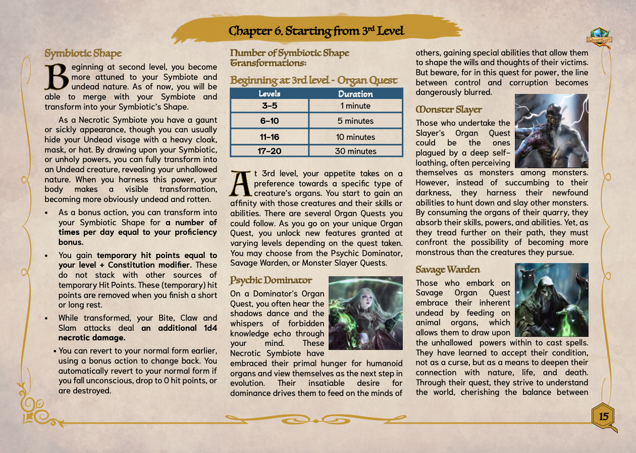 Necrotic Symbiote Class